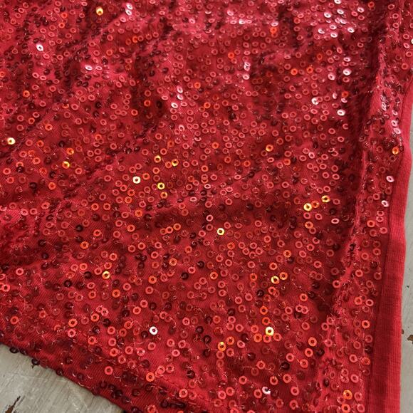 NWT International Concepts Red Sequin Keyhole Halter Top Sz 3X Sparkly - Picture 2 of 7